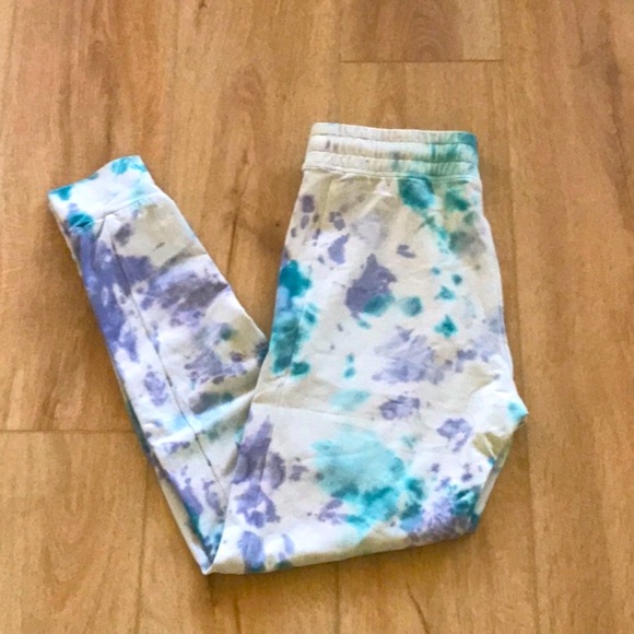 PINK Victoria's Secret Tie-Dye Joggers - Blue and Green and Purple Size Small - Picture 12 of 12